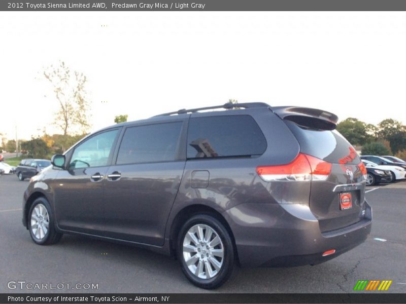Predawn Gray Mica / Light Gray 2012 Toyota Sienna Limited AWD