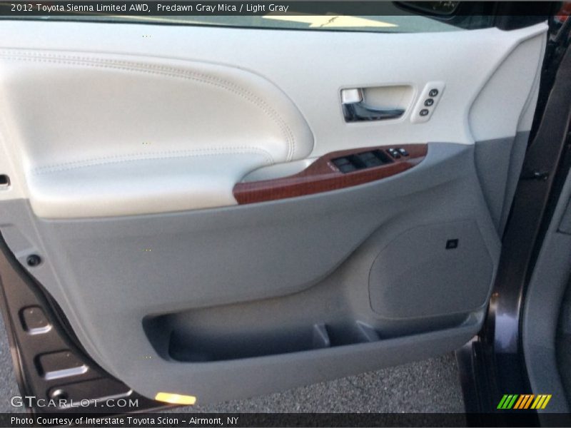 Predawn Gray Mica / Light Gray 2012 Toyota Sienna Limited AWD