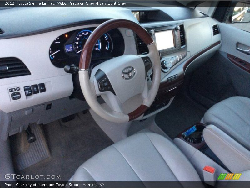 Predawn Gray Mica / Light Gray 2012 Toyota Sienna Limited AWD