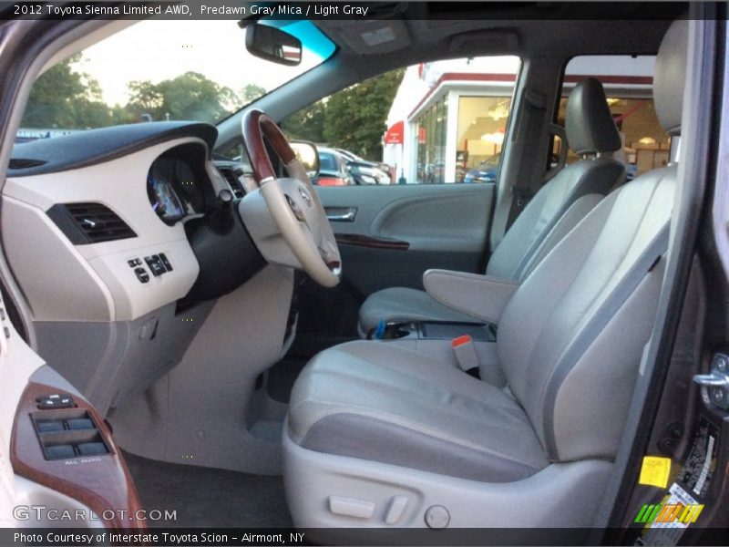 Predawn Gray Mica / Light Gray 2012 Toyota Sienna Limited AWD