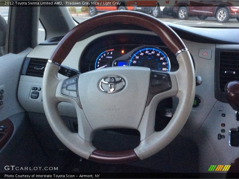 Predawn Gray Mica / Light Gray 2012 Toyota Sienna Limited AWD