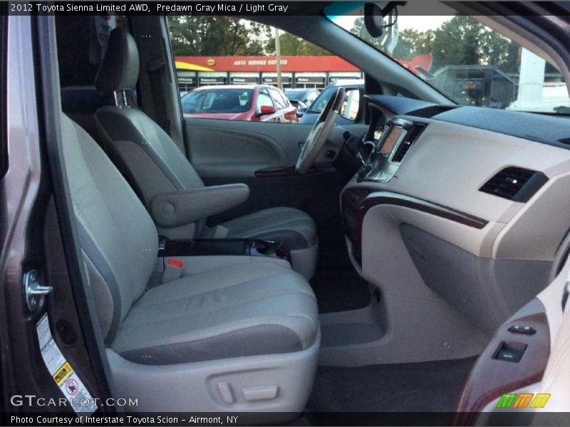 Predawn Gray Mica / Light Gray 2012 Toyota Sienna Limited AWD