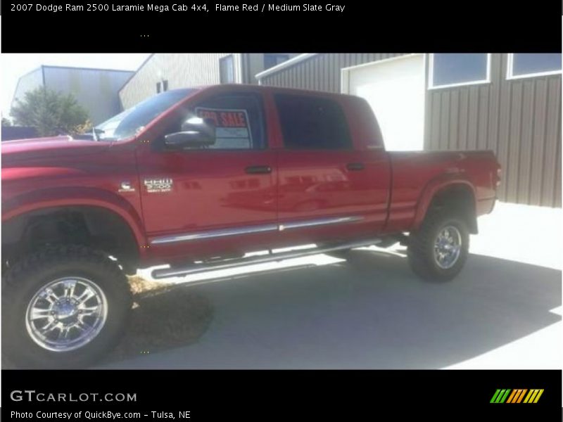 Flame Red / Medium Slate Gray 2007 Dodge Ram 2500 Laramie Mega Cab 4x4