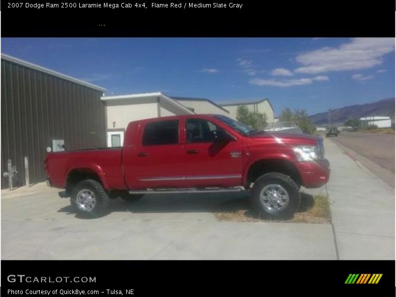 Flame Red / Medium Slate Gray 2007 Dodge Ram 2500 Laramie Mega Cab 4x4