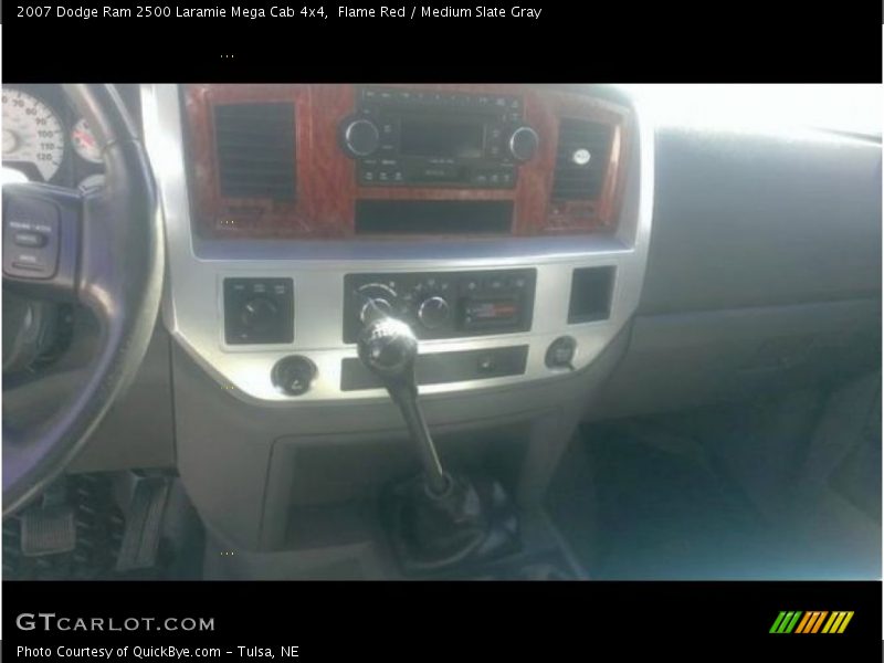 Flame Red / Medium Slate Gray 2007 Dodge Ram 2500 Laramie Mega Cab 4x4