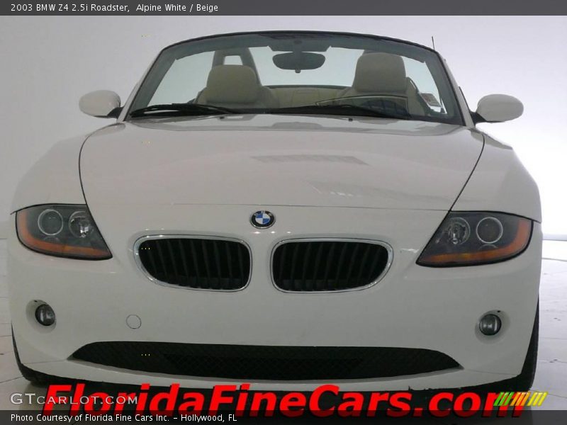 Alpine White / Beige 2003 BMW Z4 2.5i Roadster