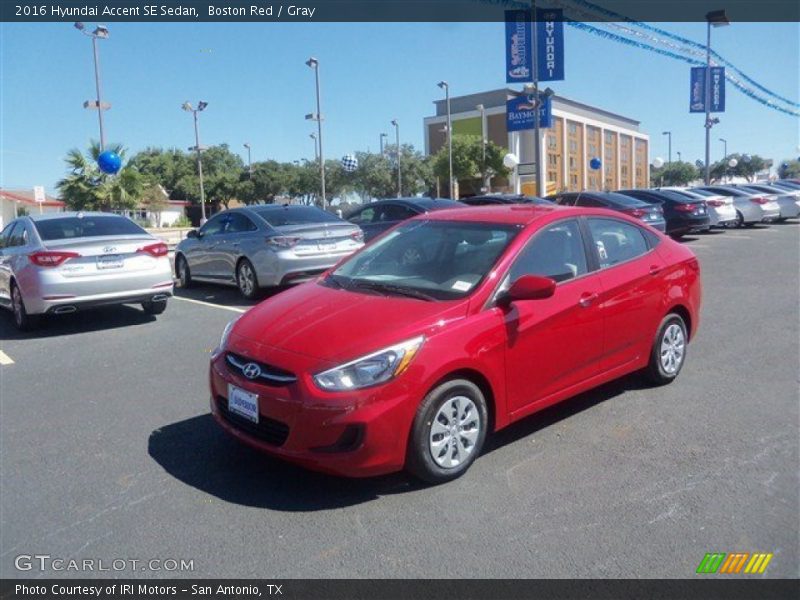 Boston Red / Gray 2016 Hyundai Accent SE Sedan