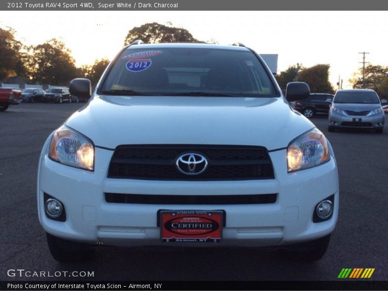 Super White / Dark Charcoal 2012 Toyota RAV4 Sport 4WD