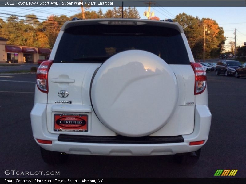 Super White / Dark Charcoal 2012 Toyota RAV4 Sport 4WD