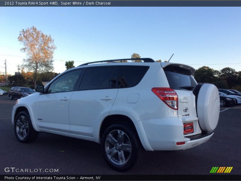 Super White / Dark Charcoal 2012 Toyota RAV4 Sport 4WD