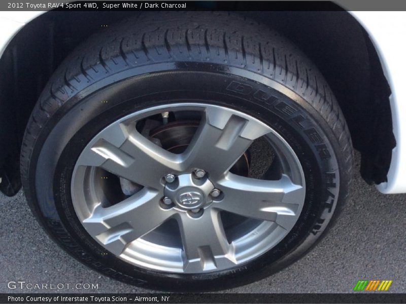 Super White / Dark Charcoal 2012 Toyota RAV4 Sport 4WD