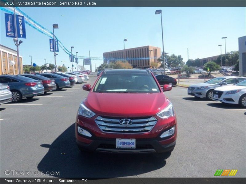 Serrano Red / Beige 2016 Hyundai Santa Fe Sport