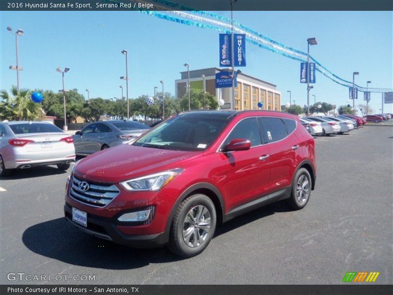 Serrano Red / Beige 2016 Hyundai Santa Fe Sport
