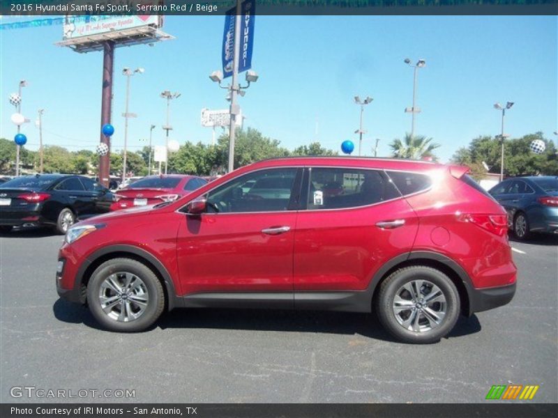 Serrano Red / Beige 2016 Hyundai Santa Fe Sport