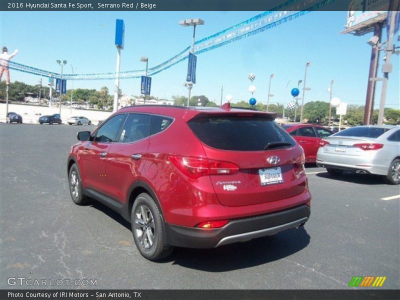 Serrano Red / Beige 2016 Hyundai Santa Fe Sport