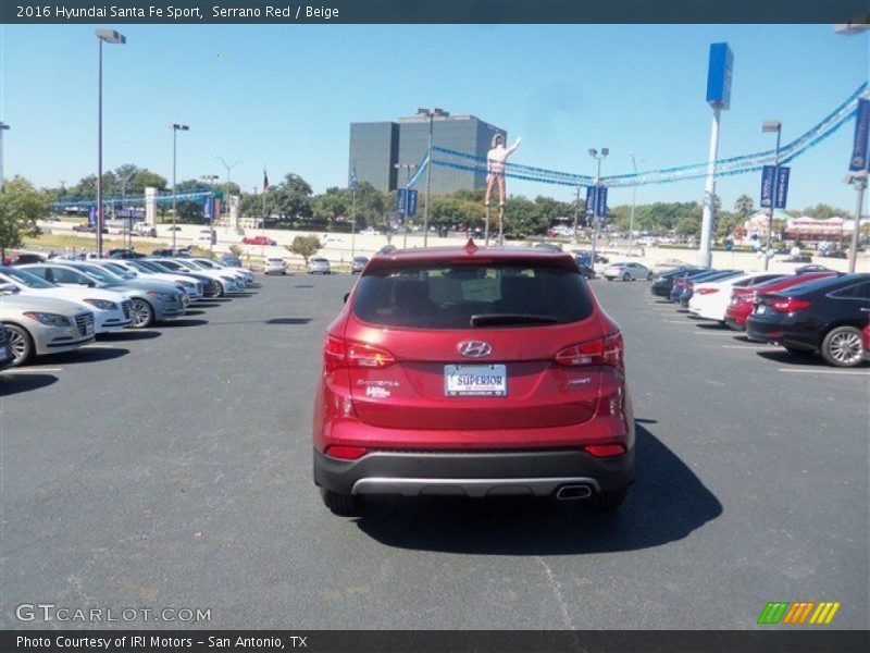Serrano Red / Beige 2016 Hyundai Santa Fe Sport