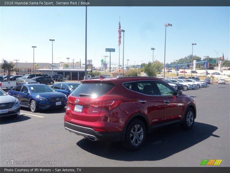 Serrano Red / Beige 2016 Hyundai Santa Fe Sport