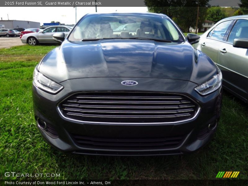 Guard Metallic / Charcoal Black 2015 Ford Fusion SE