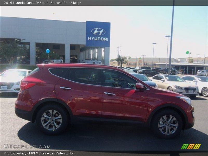 Serrano Red / Beige 2016 Hyundai Santa Fe Sport