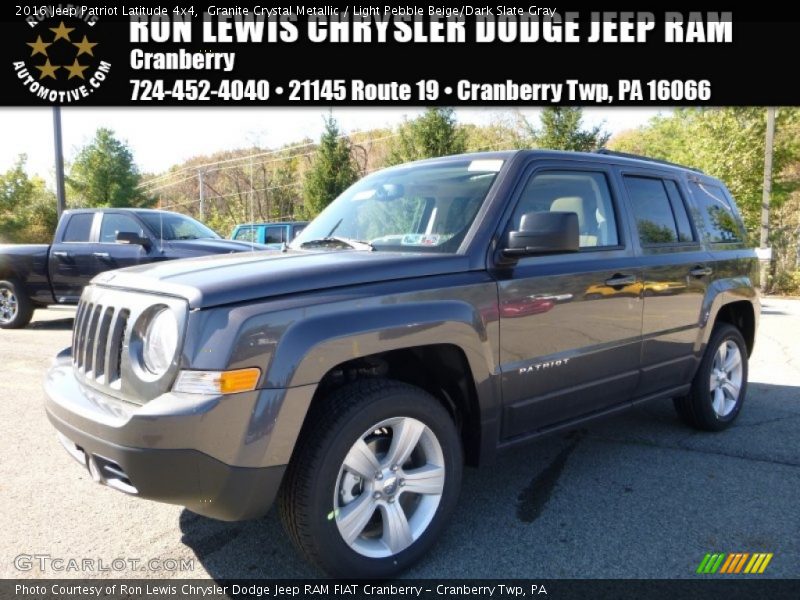 Granite Crystal Metallic / Light Pebble Beige/Dark Slate Gray 2016 Jeep Patriot Latitude 4x4