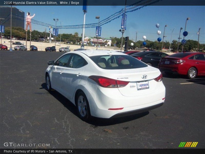 White / Beige 2016 Hyundai Elantra Value Edition