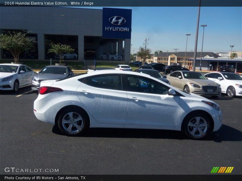 White / Beige 2016 Hyundai Elantra Value Edition