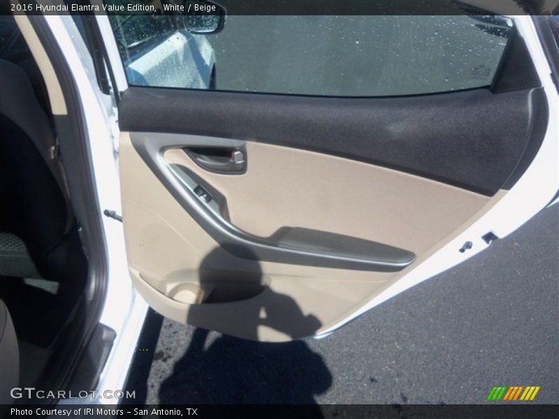 White / Beige 2016 Hyundai Elantra Value Edition