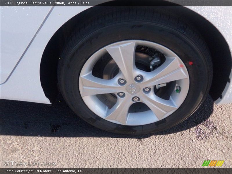 White / Beige 2016 Hyundai Elantra Value Edition