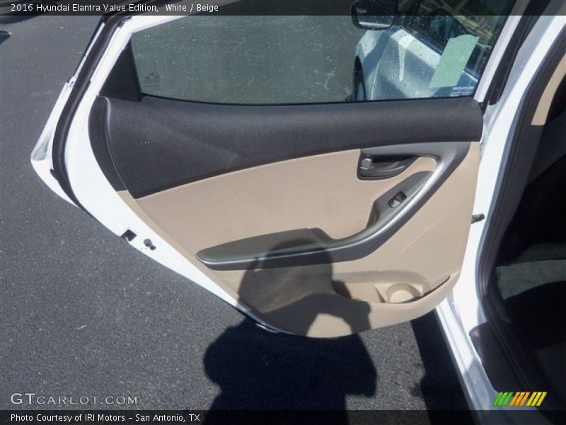 White / Beige 2016 Hyundai Elantra Value Edition