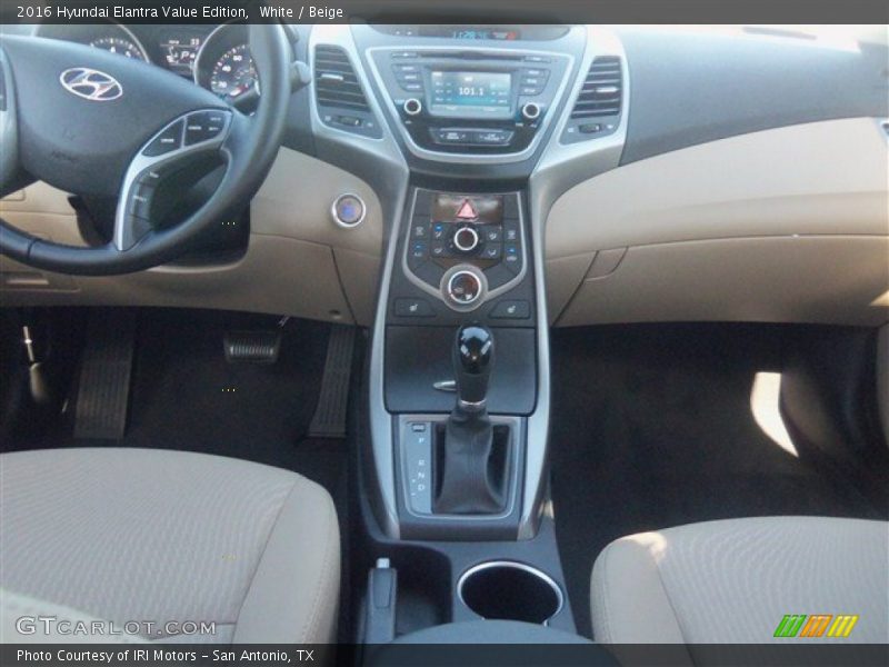 White / Beige 2016 Hyundai Elantra Value Edition
