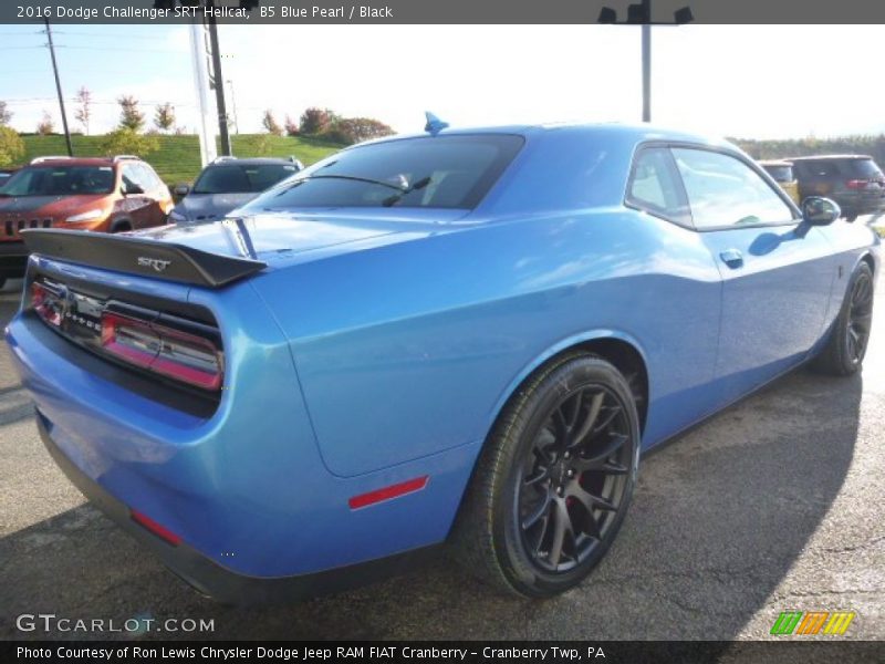 B5 Blue Pearl / Black 2016 Dodge Challenger SRT Hellcat