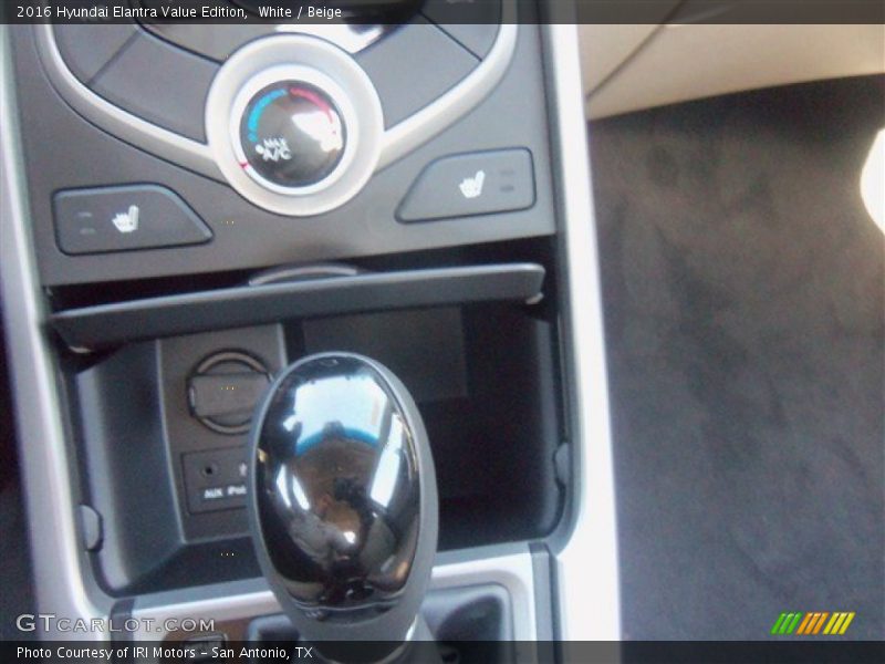 White / Beige 2016 Hyundai Elantra Value Edition