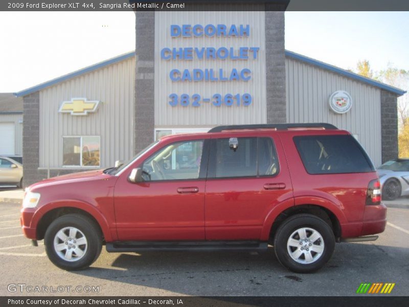 Sangria Red Metallic / Camel 2009 Ford Explorer XLT 4x4