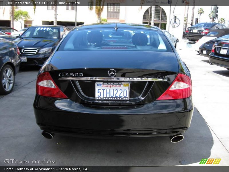 Black / Black 2006 Mercedes-Benz CLS 500