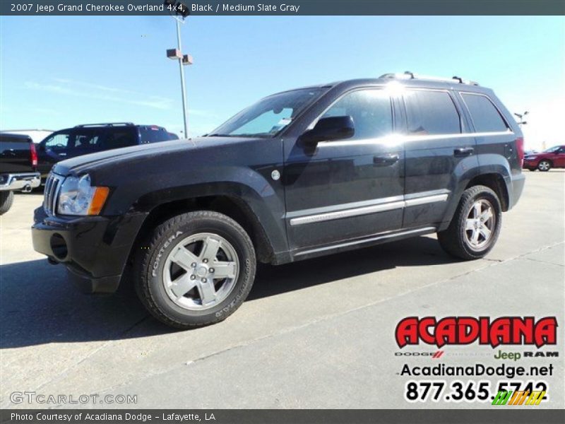 Black / Medium Slate Gray 2007 Jeep Grand Cherokee Overland 4x4