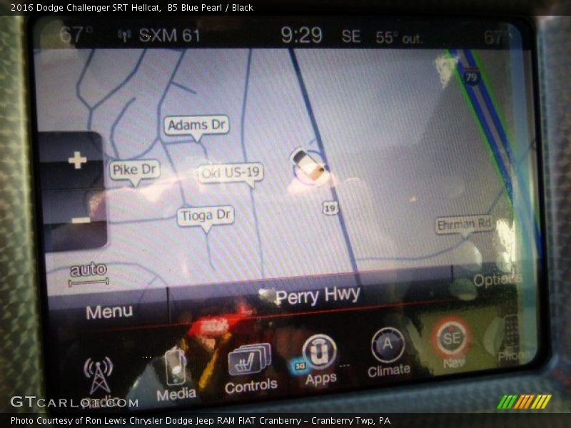 Navigation of 2016 Challenger SRT Hellcat