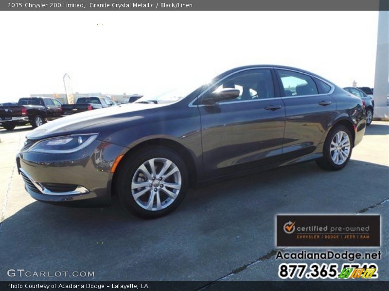 Granite Crystal Metallic / Black/Linen 2015 Chrysler 200 Limited