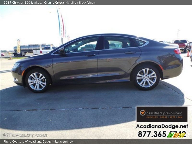Granite Crystal Metallic / Black/Linen 2015 Chrysler 200 Limited