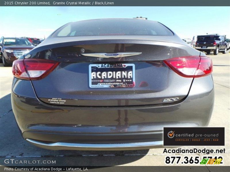 Granite Crystal Metallic / Black/Linen 2015 Chrysler 200 Limited