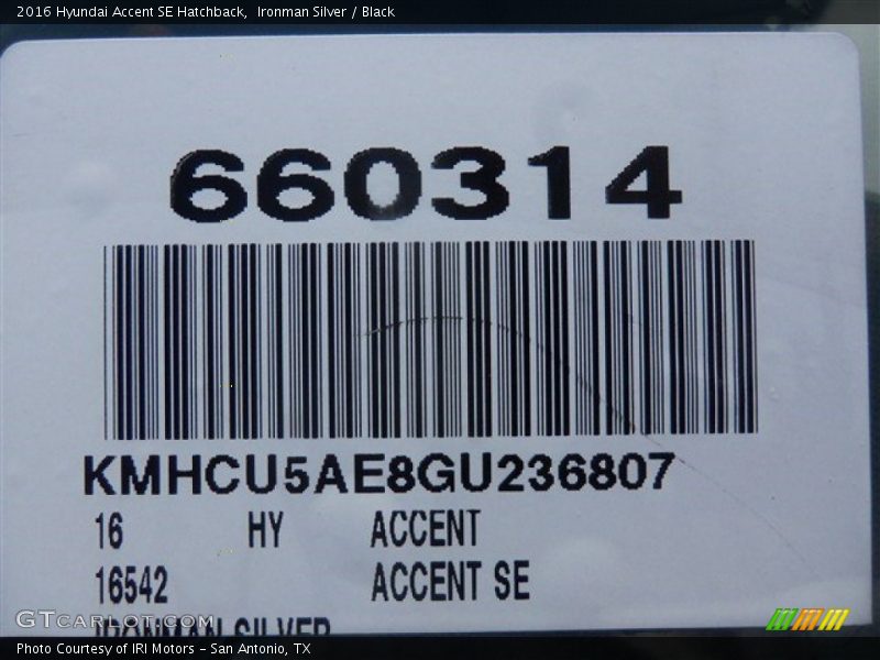 Ironman Silver / Black 2016 Hyundai Accent SE Hatchback
