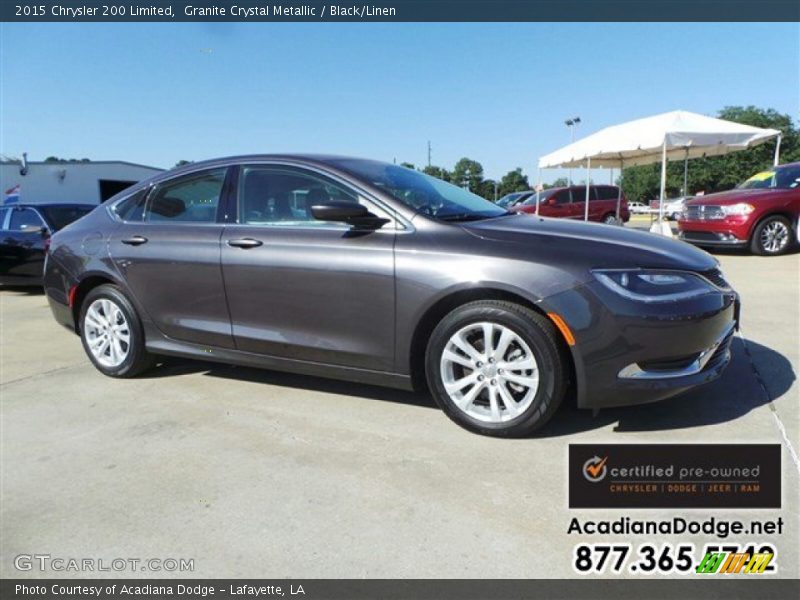 Granite Crystal Metallic / Black/Linen 2015 Chrysler 200 Limited