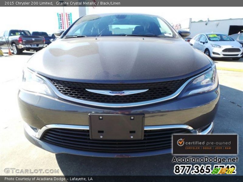 Granite Crystal Metallic / Black/Linen 2015 Chrysler 200 Limited