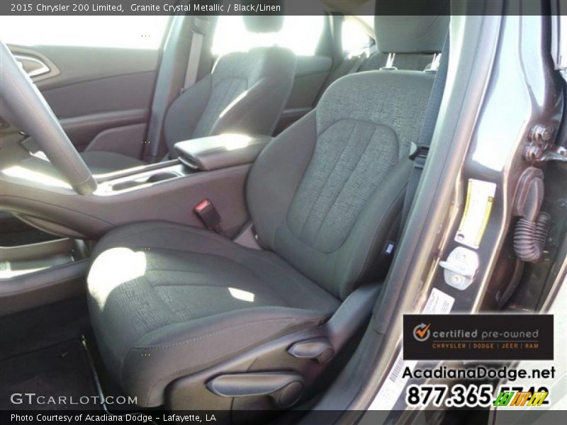 Granite Crystal Metallic / Black/Linen 2015 Chrysler 200 Limited
