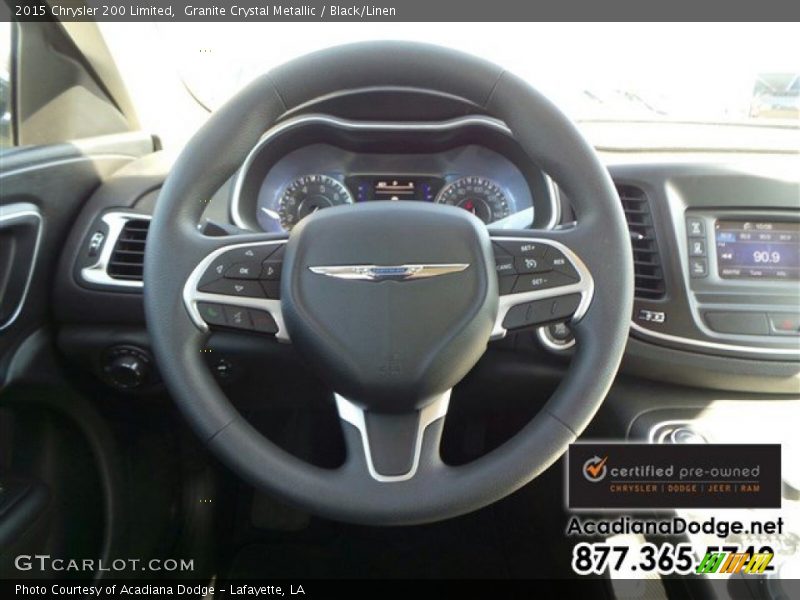 Granite Crystal Metallic / Black/Linen 2015 Chrysler 200 Limited