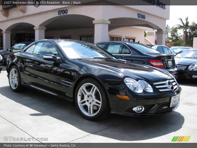 Black / Black 2007 Mercedes-Benz SL 550 Roadster