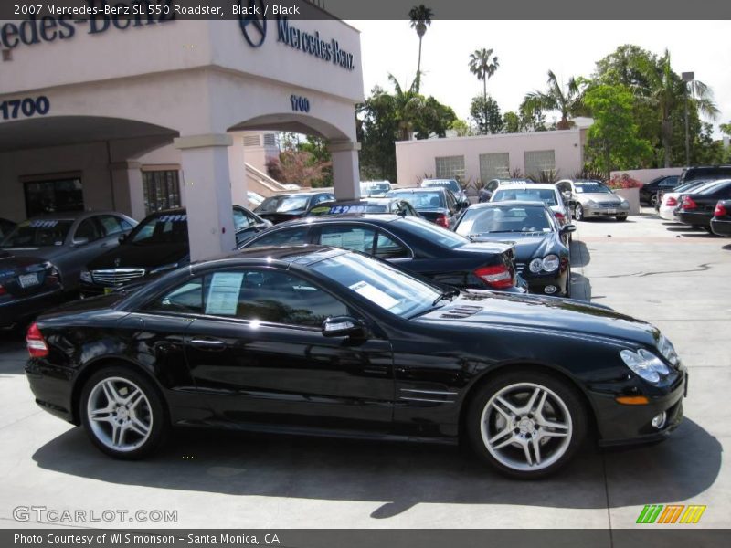 Black / Black 2007 Mercedes-Benz SL 550 Roadster
