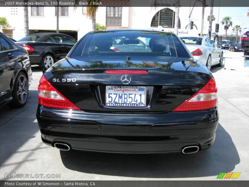 Black / Black 2007 Mercedes-Benz SL 550 Roadster