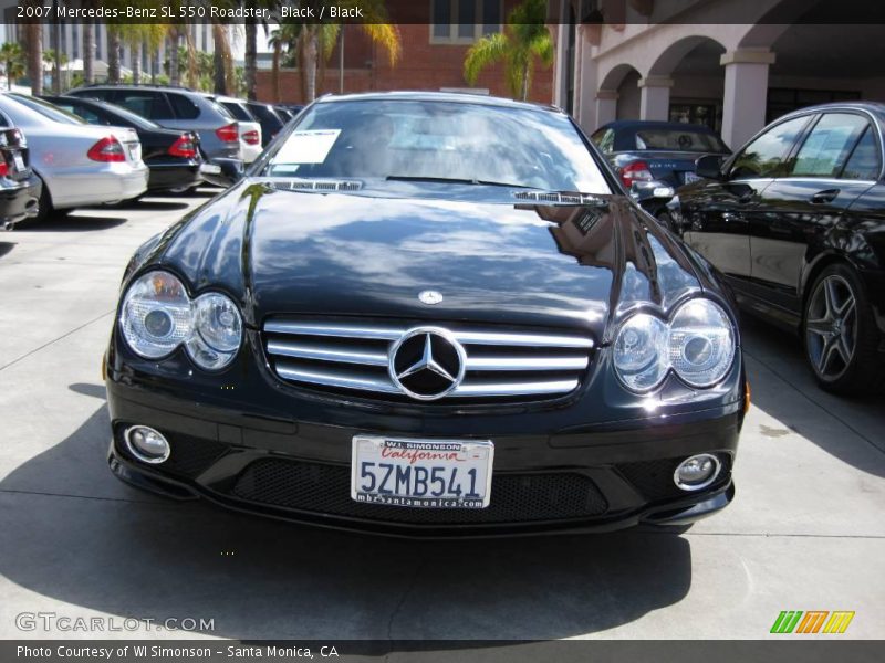 Black / Black 2007 Mercedes-Benz SL 550 Roadster