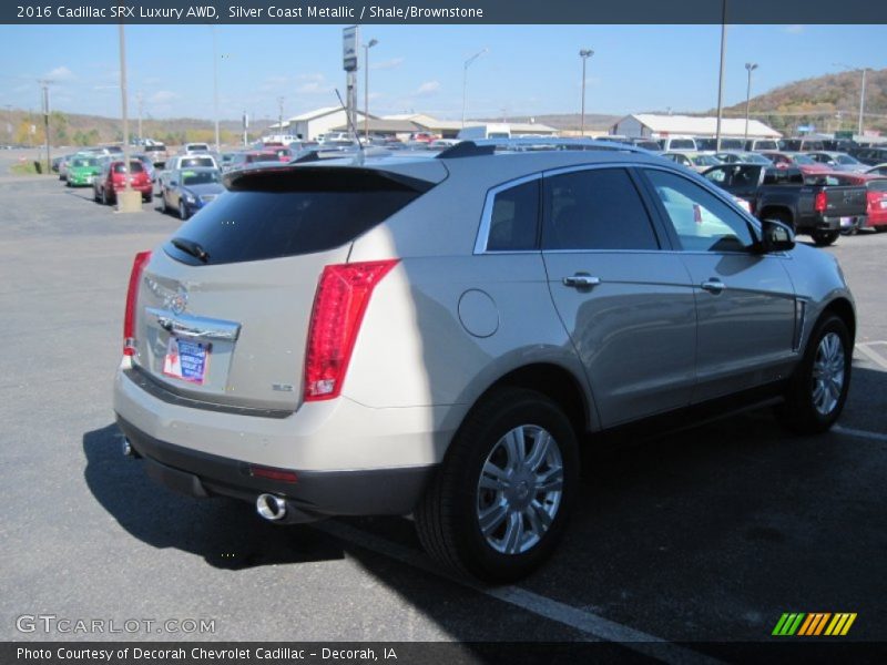 Silver Coast Metallic / Shale/Brownstone 2016 Cadillac SRX Luxury AWD