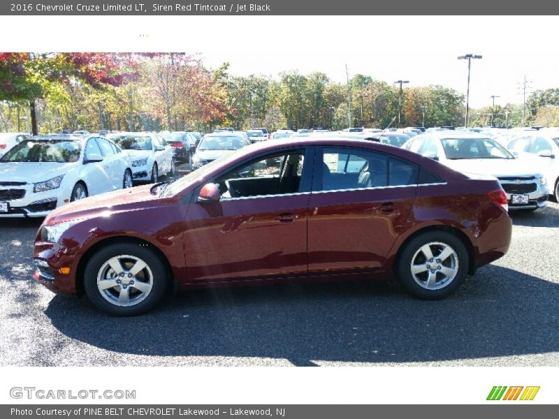 Siren Red Tintcoat / Jet Black 2016 Chevrolet Cruze Limited LT